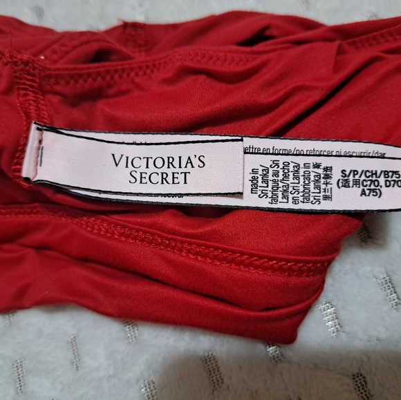 Victoria Sicret  V Neck Bralette  size S/P red - Picture 4 of 5